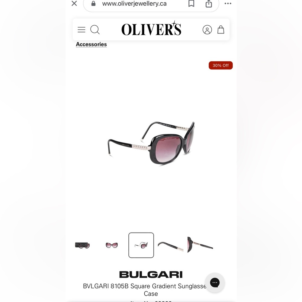 Bulgari 8105b Square Gradient Sunglasses - image 1